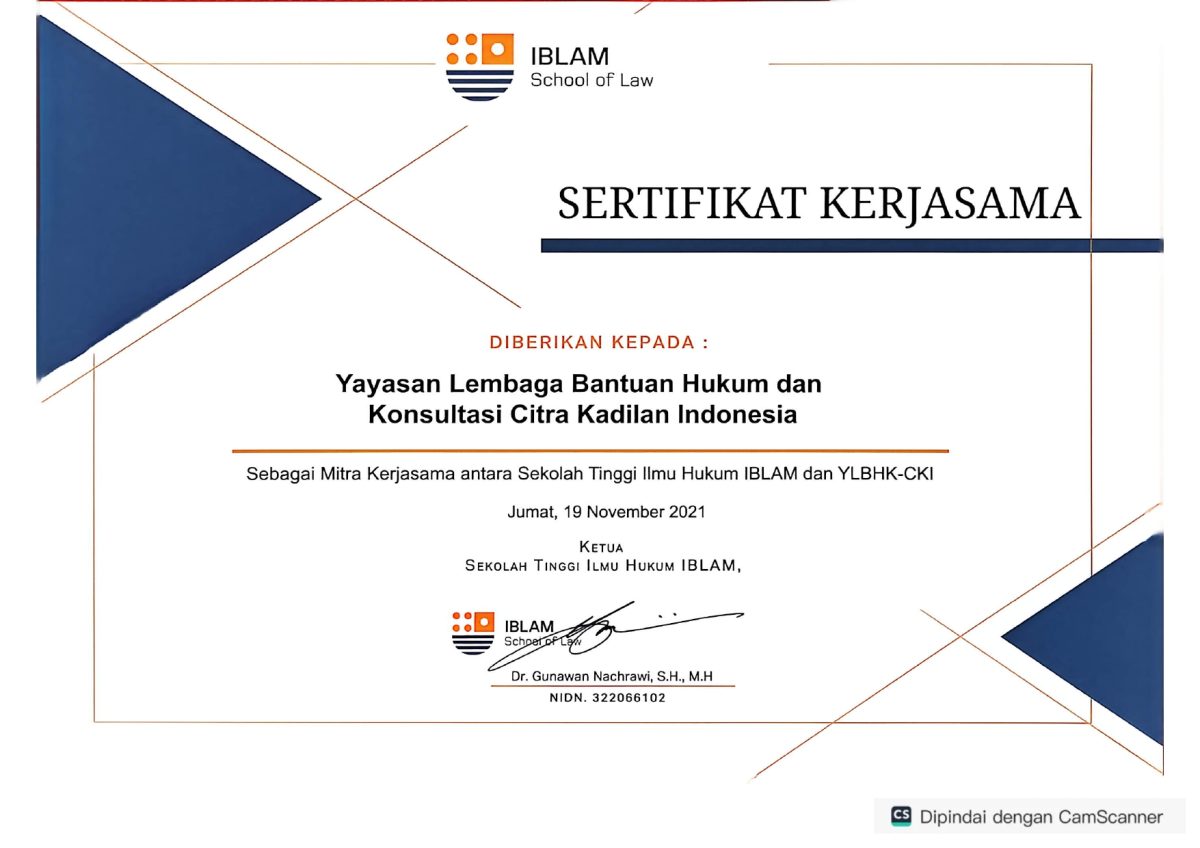 Sertifikat Kerjasama